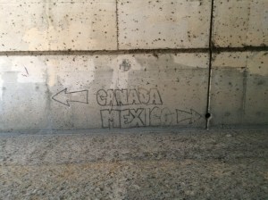 Helpful graffiti near Cajon Pass.