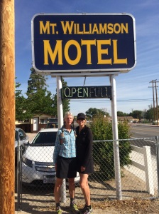 My Williamson Motel and Base Camp in Independence, owned and operated by Strider standing next to me:  Love this place!